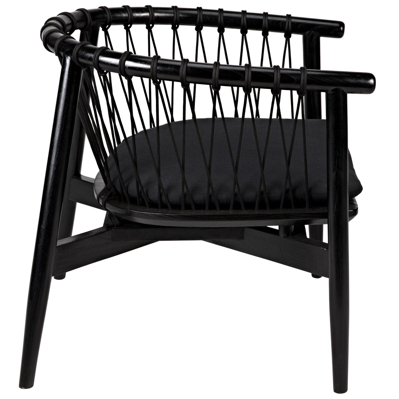 Hector Chair - Charcoal Black-Noir-NOIR-AE-124CHB-Lounge Chairs-4-France and Son