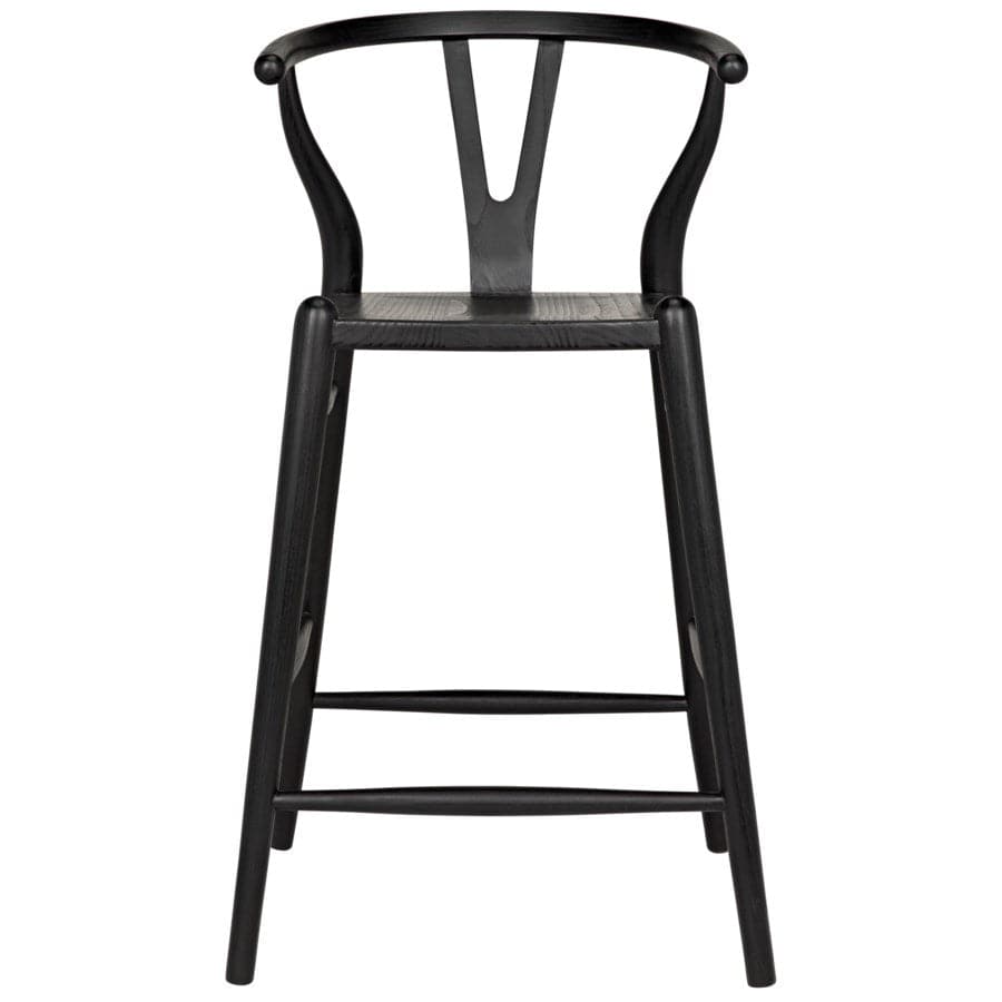 Zola Counter Stool, Charcoal Black-Noir-NOIR-AE-16CHBS-Bar Stools-5-France and Son