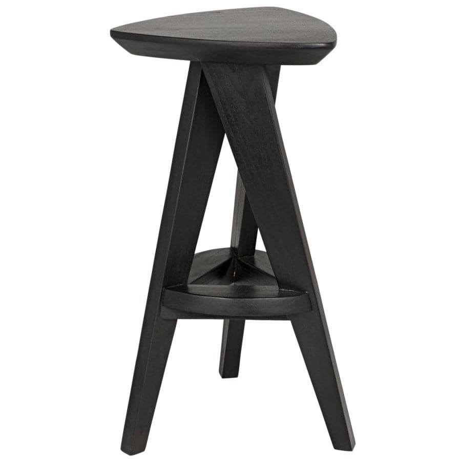 Twist Counter Stool, Charcoal Black-Noir-NOIR-AE-17CHBS-Bar Stools-2-France and Son