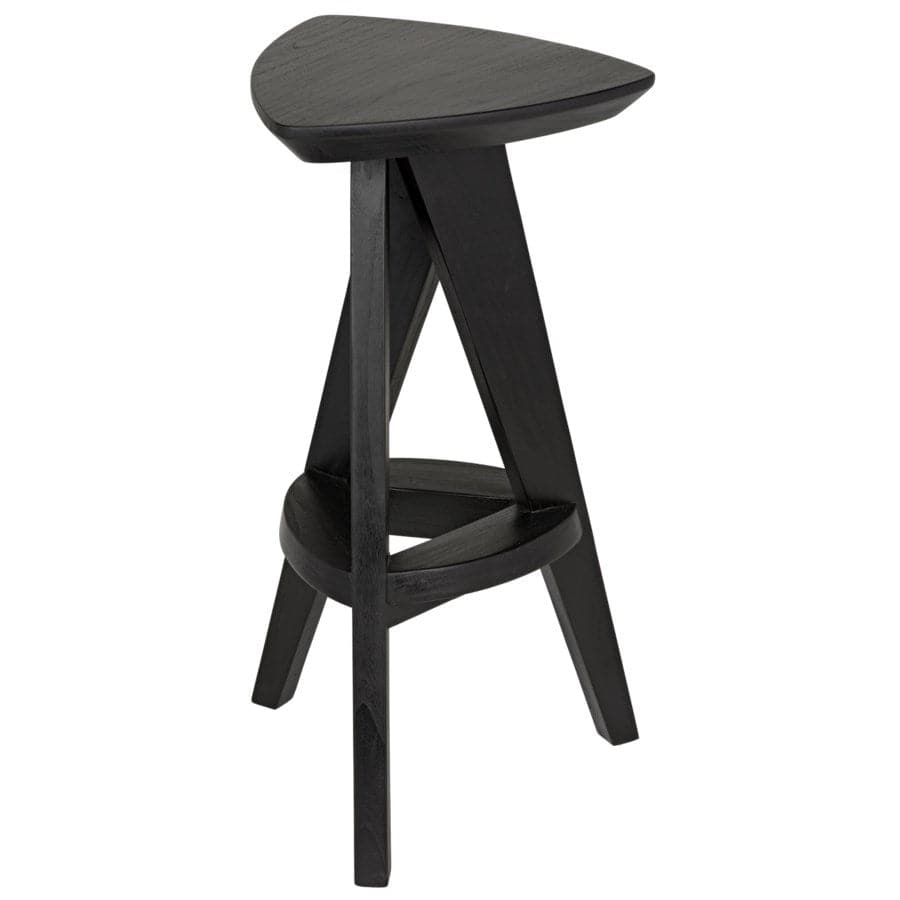 Twist Counter Stool, Charcoal Black-Noir-NOIR-AE-17CHBS-Bar Stools-4-France and Son