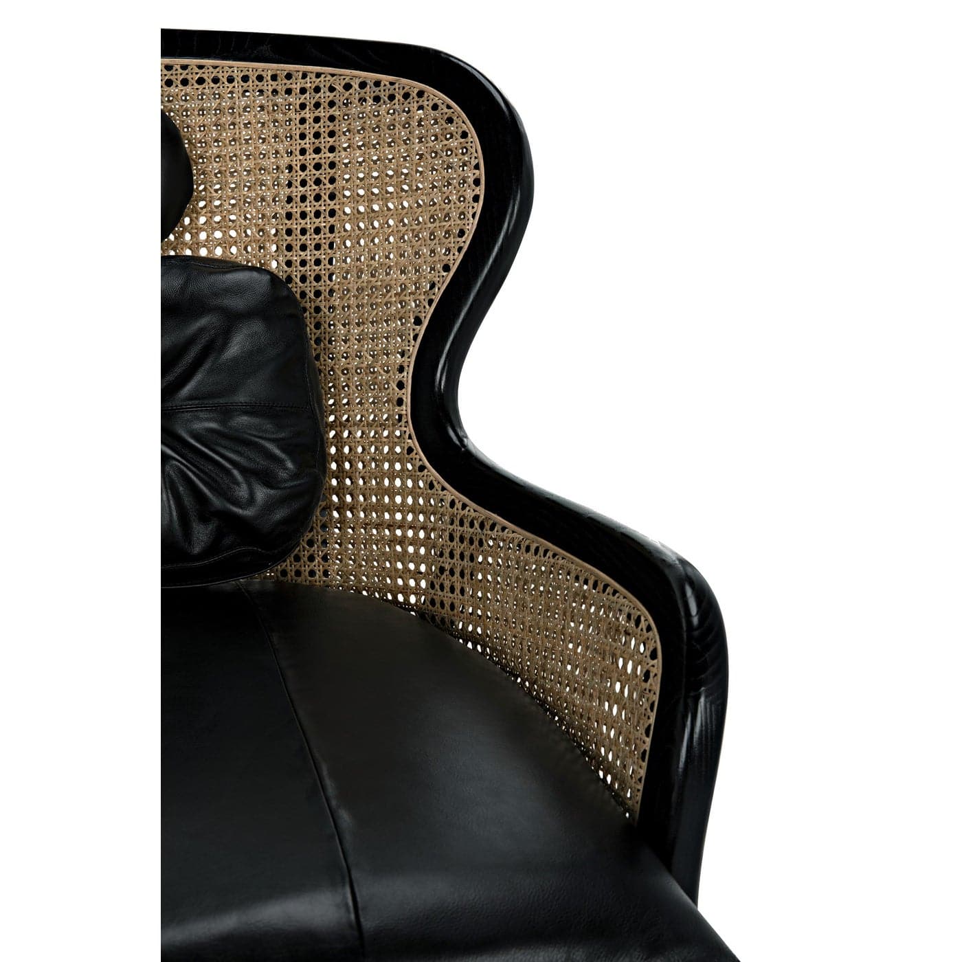 Marabu Chair - Charcoal Black with Leather-Noir-NOIR-AE-203CHB-Lounge Chairs-4-France and Son