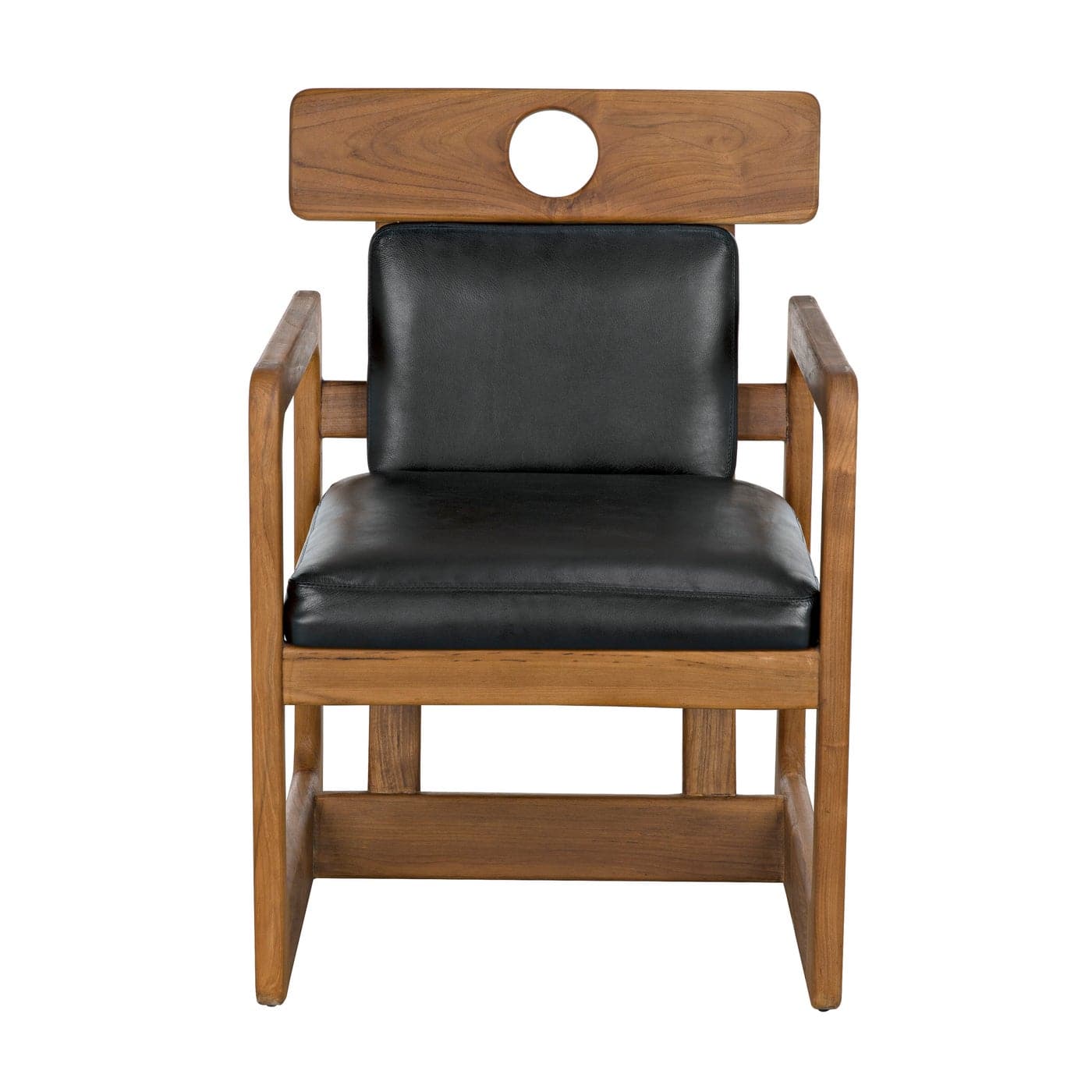 Buraco Arm Chair - Teak-Noir-NOIR-AE-223T-Dining Chairs-1-France and Son