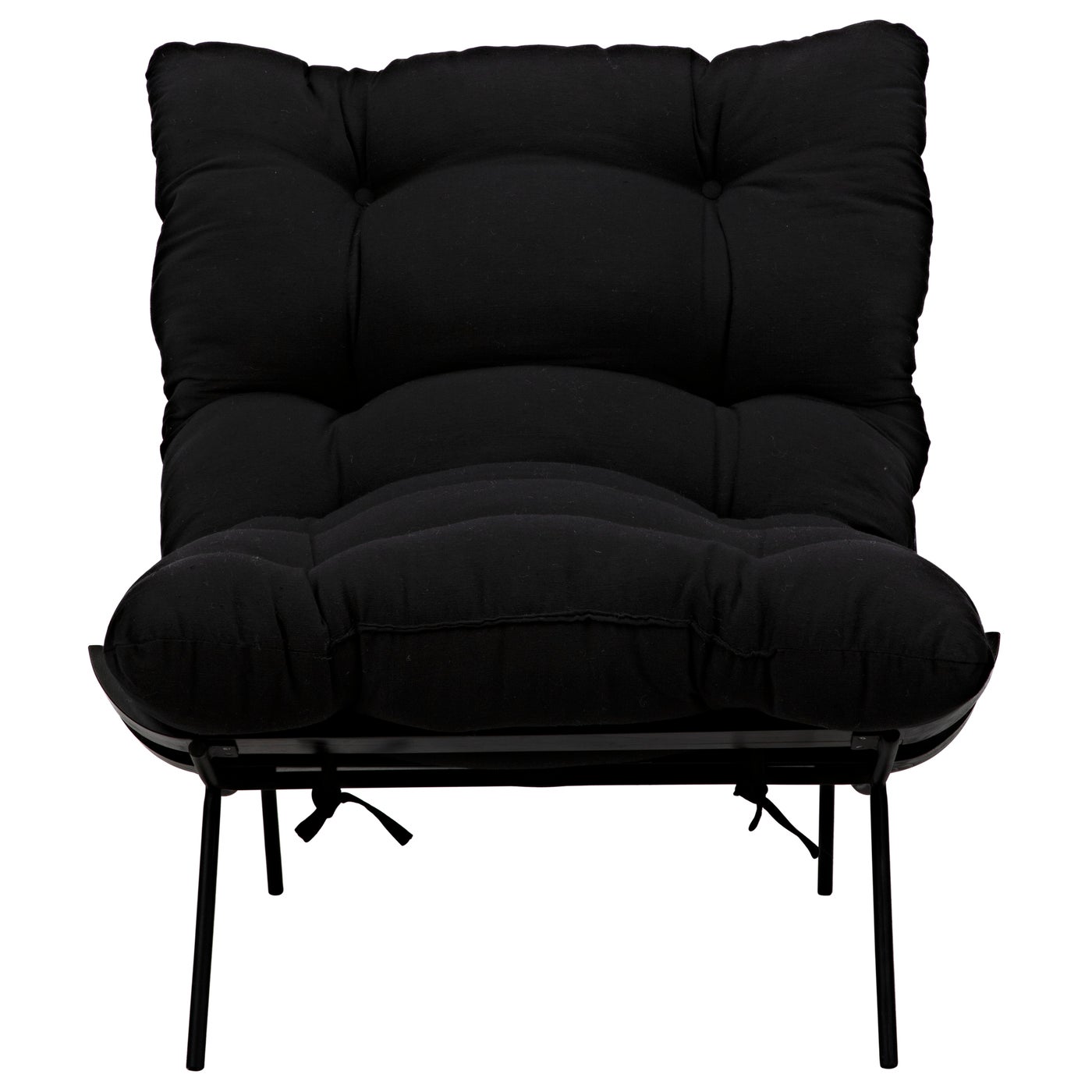 Hanzo Chair with Steel Legs - Charcoal Black-Noir-NOIR-AE-85CHB-Lounge Chairs-2-France and Son