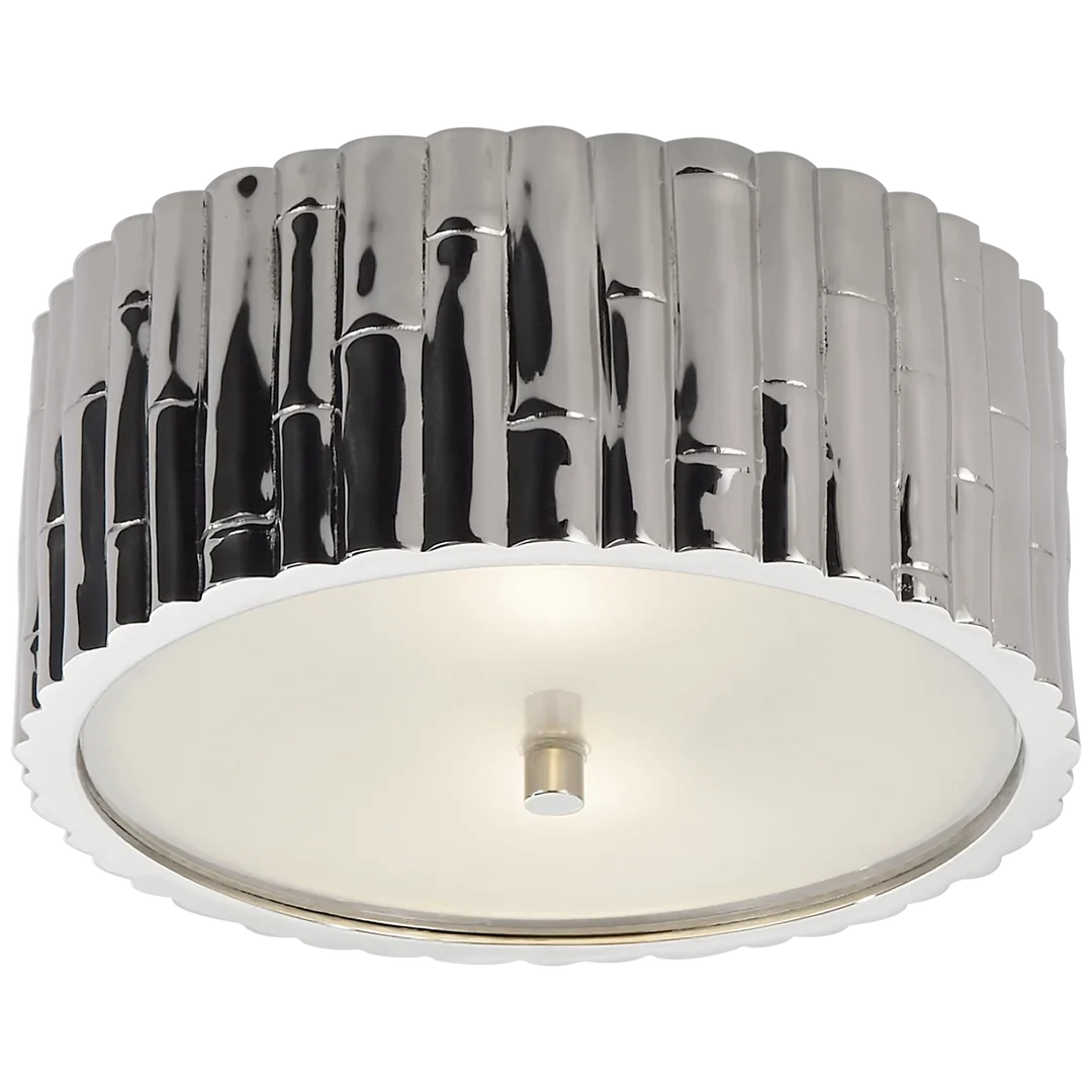 Franky Small Flush Mount-Visual Comfort-VISUAL-AH 4004PN-FG-Flush MountsPolished Nickel-Frosted Glass-3-France and Son