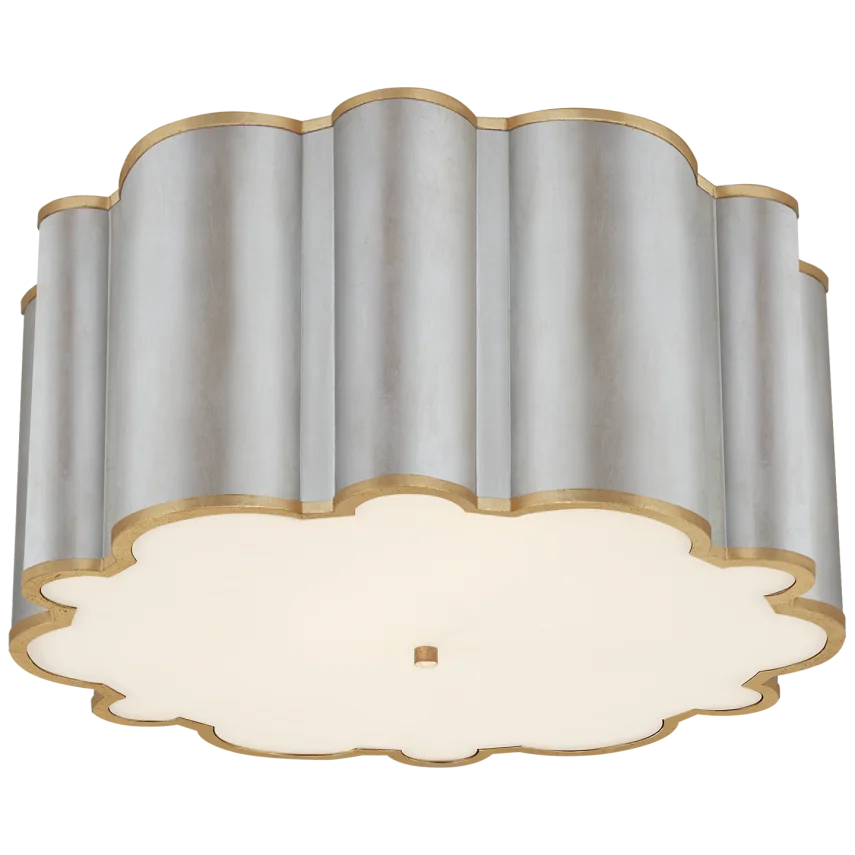 Mala Grande Flush Mount-Visual Comfort-VISUAL-AH 4021BSL/G-FA-Flush MountsBurnished Silver Leaf with Gild-Frosted Arcylic-4-France and Son