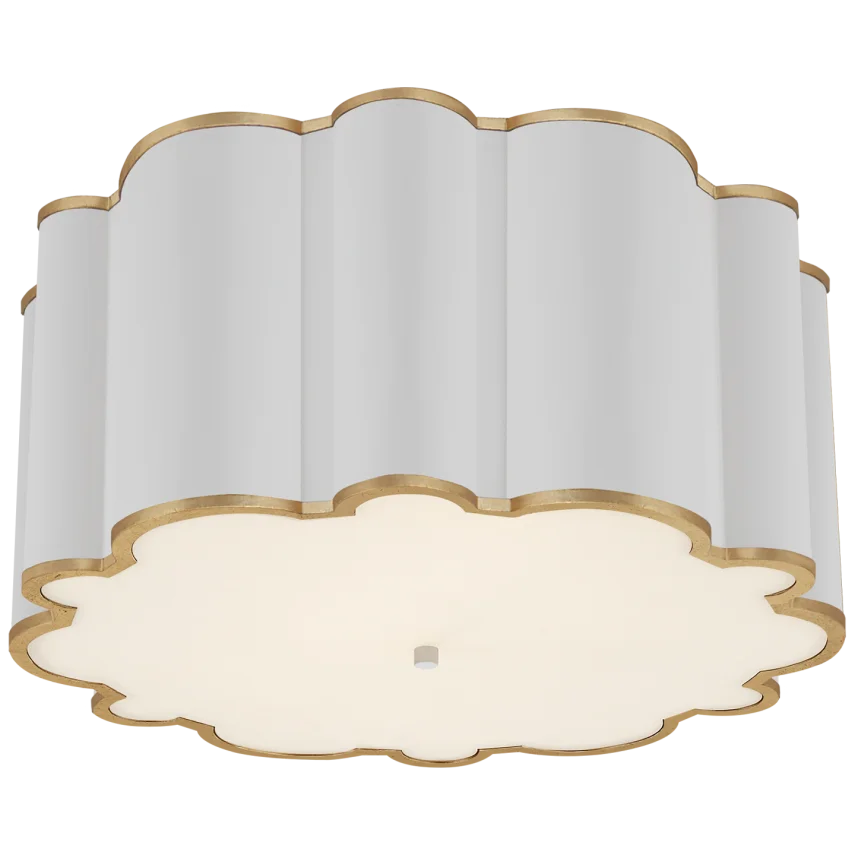 Mala Grande Flush Mount-Visual Comfort-VISUAL-AH 4021WHT/G-FA-Flush MountsWhite with Gild-Frosted Arcylic-6-France and Son