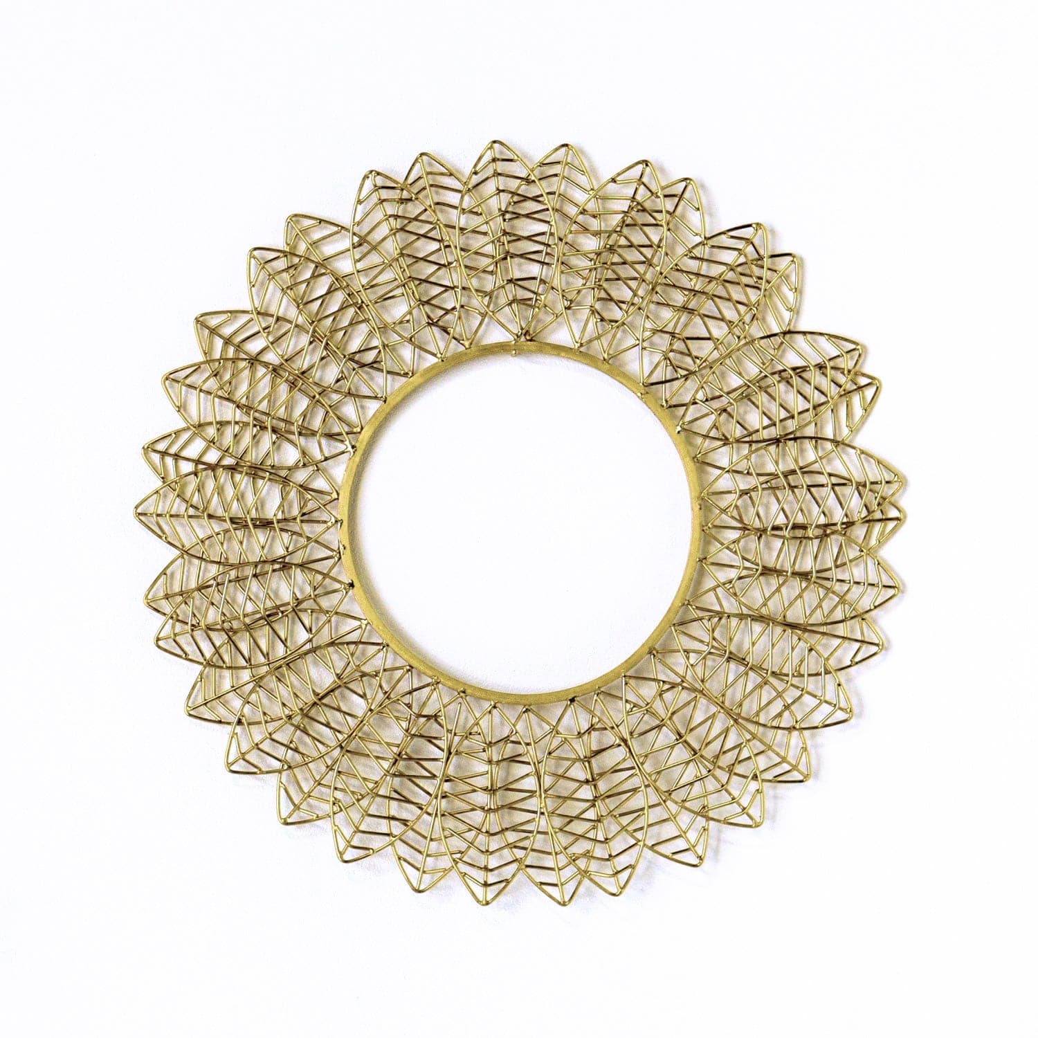 Wire Leaf 25"OD Disc Wall A-Gold Leaf Design Group-GOLDL-IR9439-25-Wall Art-1-France and Son