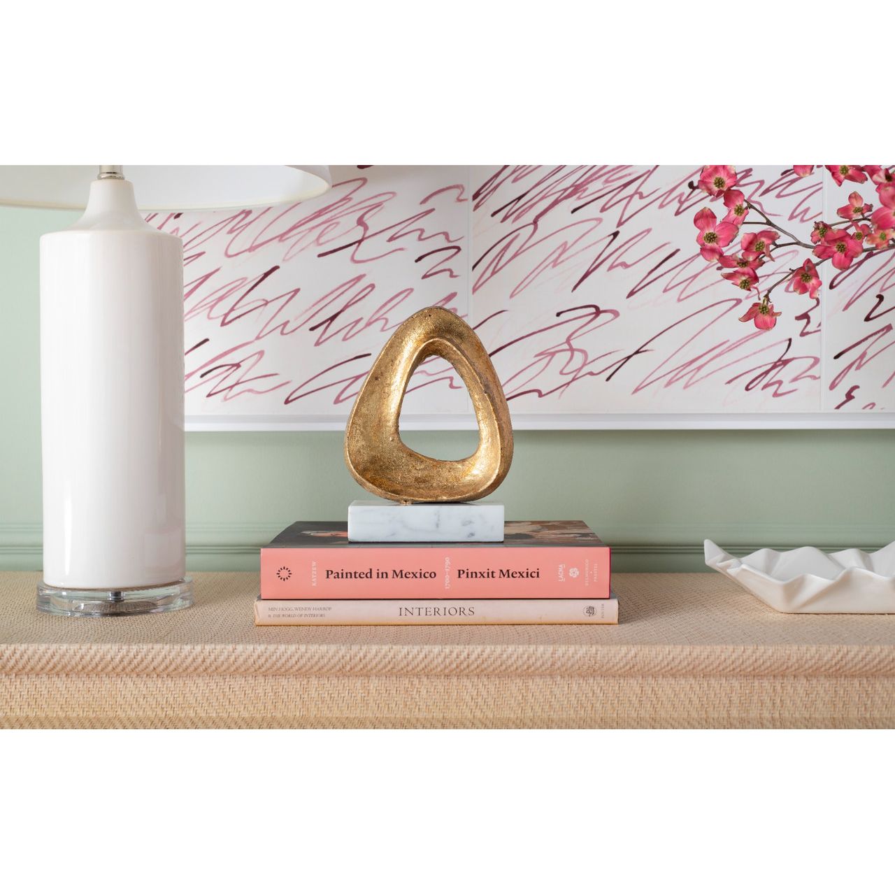 Alpha Statue, Gold Leaf and Carrara Marble