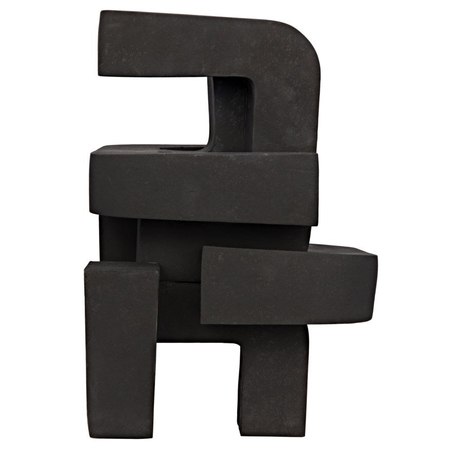 Curz Scupture, Fiber Cement-Noir-NOIR-AR-268-Decorative Objects-3-France and Son