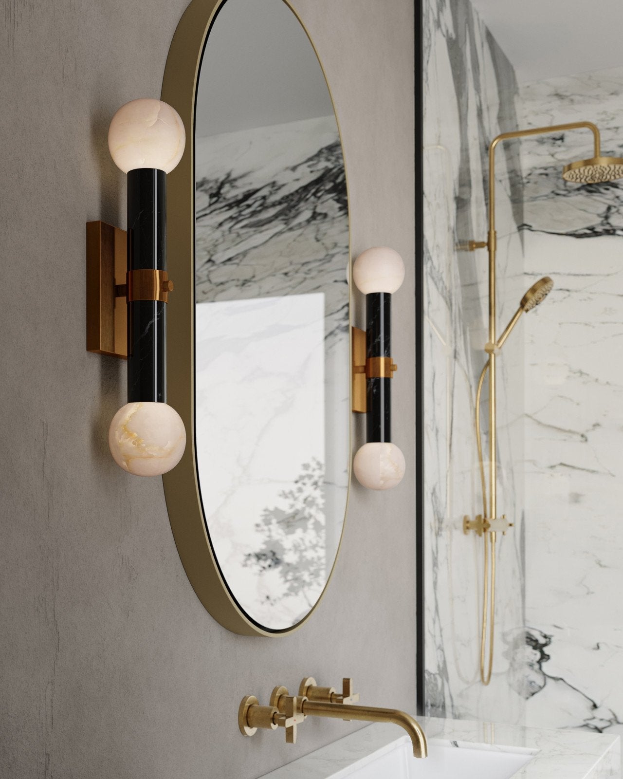 Beatrix Black Bath Wall Sconce