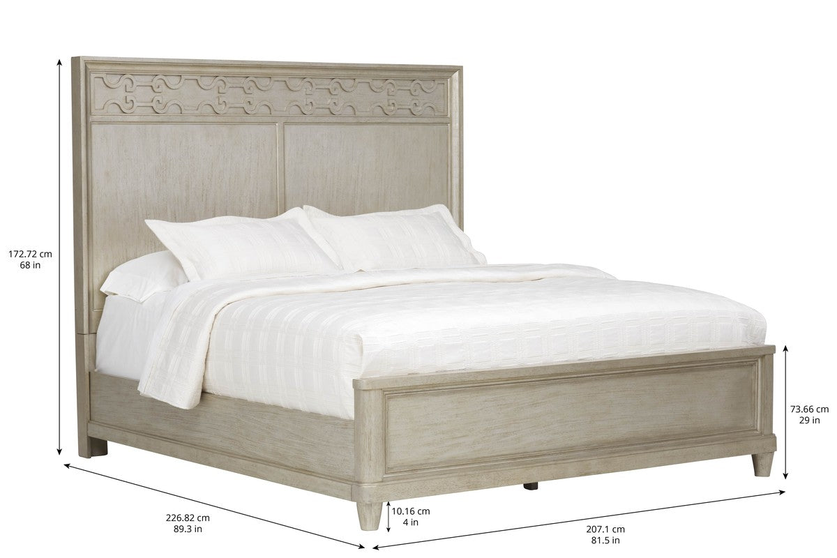 Morrissey King Cashin Panel Bed - Silver