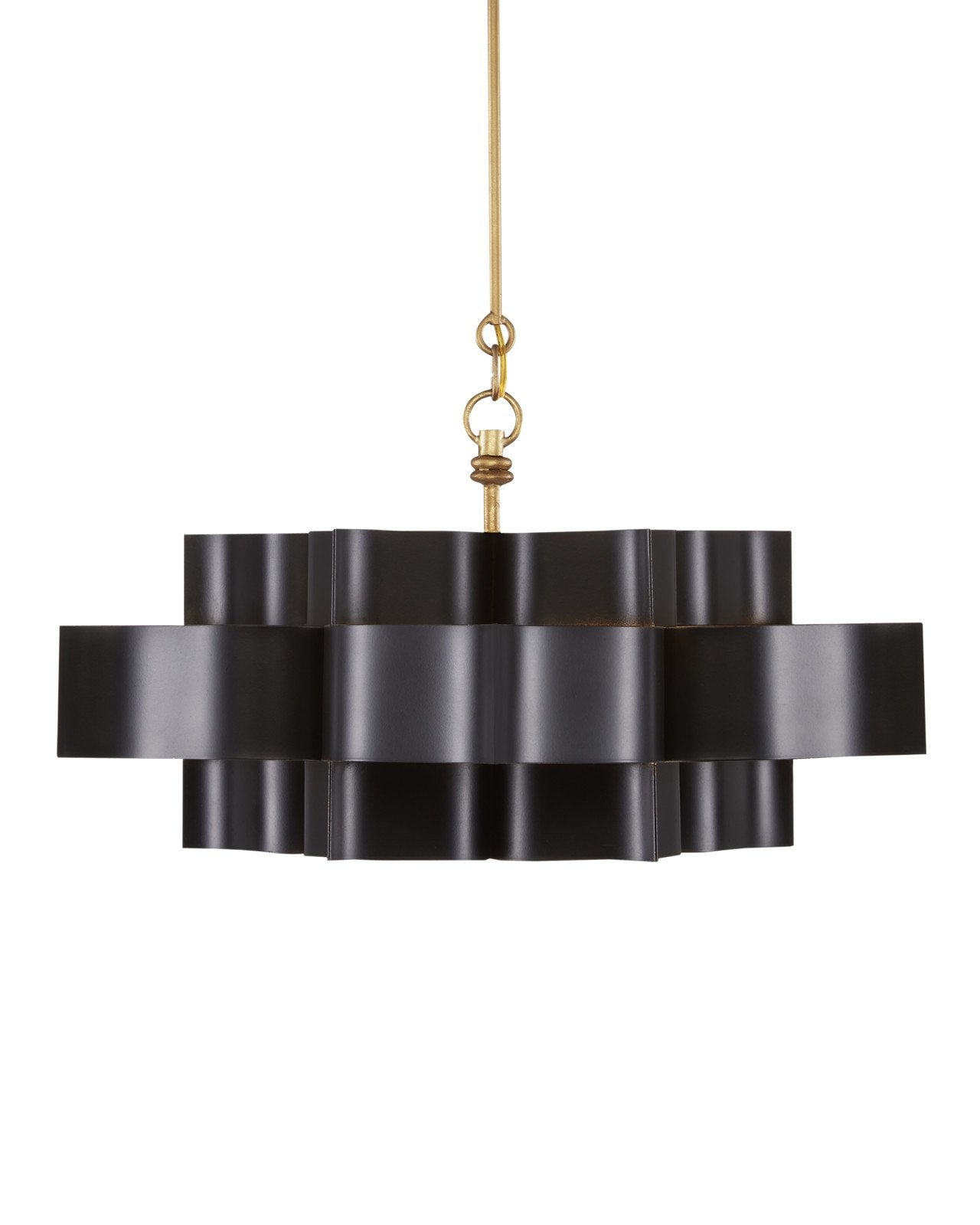 Grand Lotus Small Black Chandelier