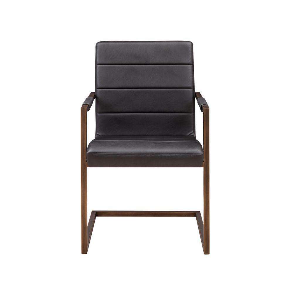 Jafar Armchair-Sunpan-SUNPAN-100889-Dining ChairsVintage Black-4-France and Son