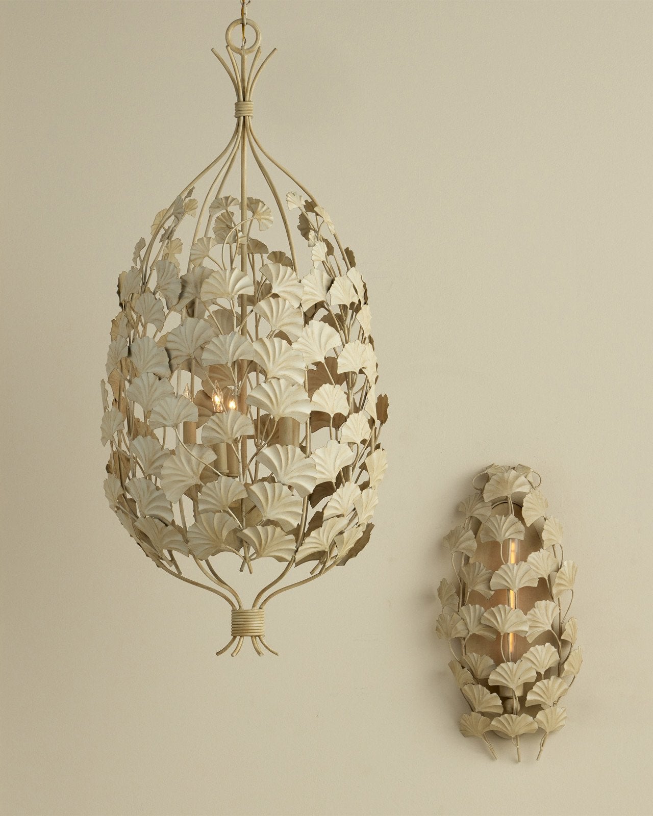 Maidenhair Cream Chandelier