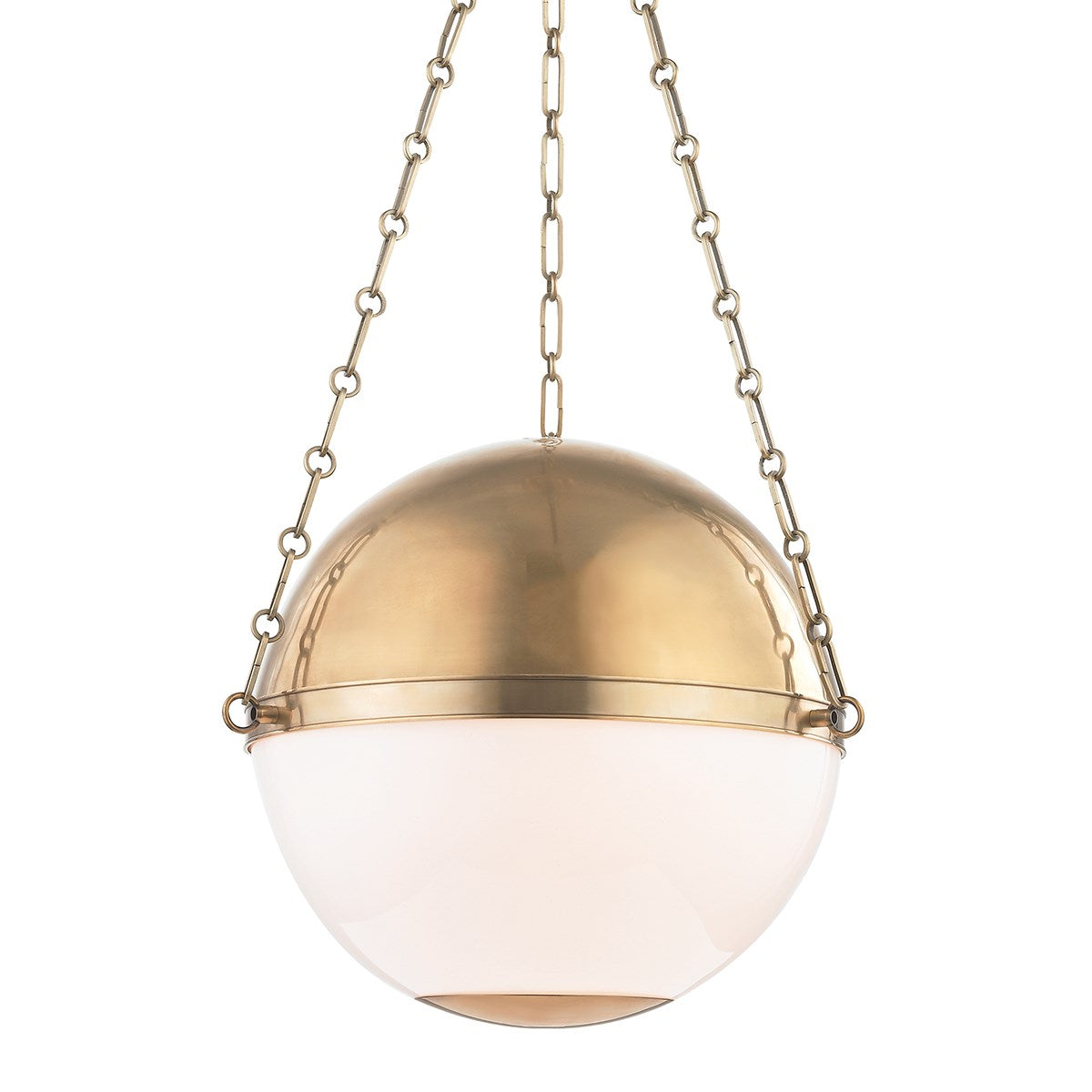 Sphere No.2 Large Pendant-Hudson Valley-HVL-MDS751-AGB-PendantsAged Brass-1-France and Son