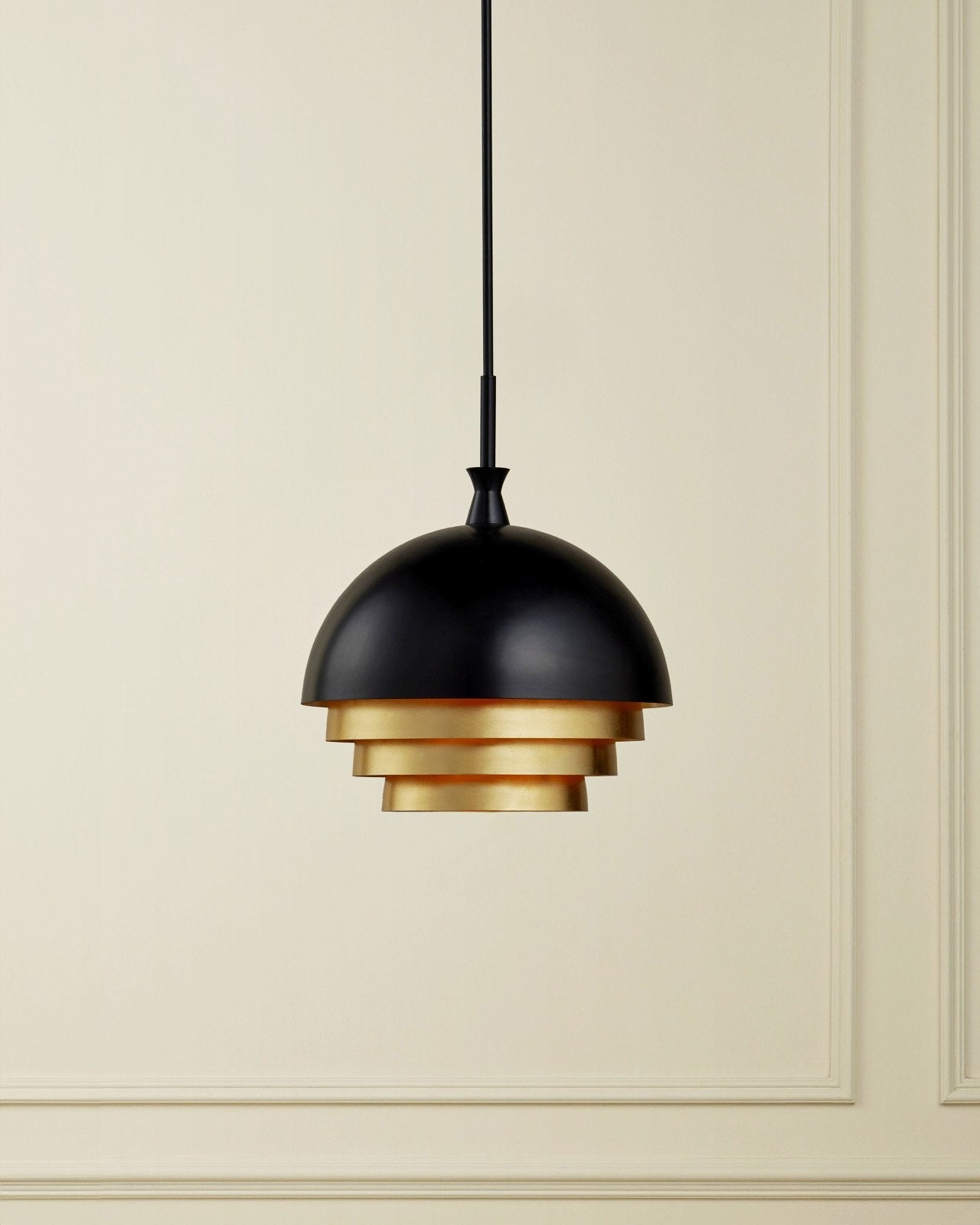 Salviati Large Black & Gold Pendant