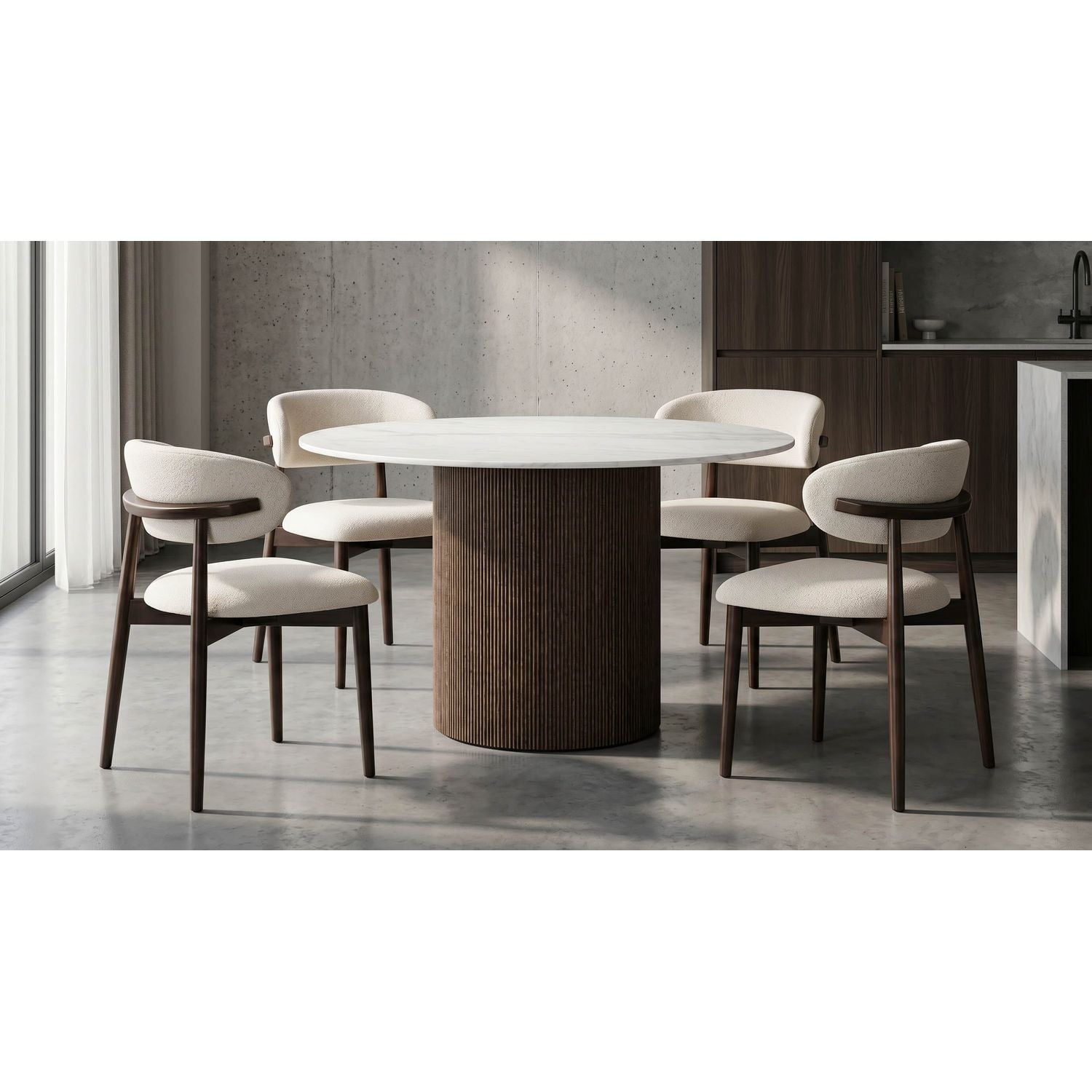 Vienna Quartz Round Dining Table