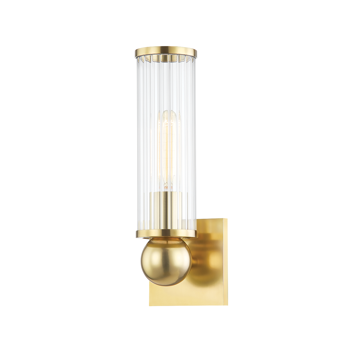 Malone 1 Light Wall Sconce-Hudson Valley-HVL-5271-AGB-Wall LightingAged Brass-1-France and Son