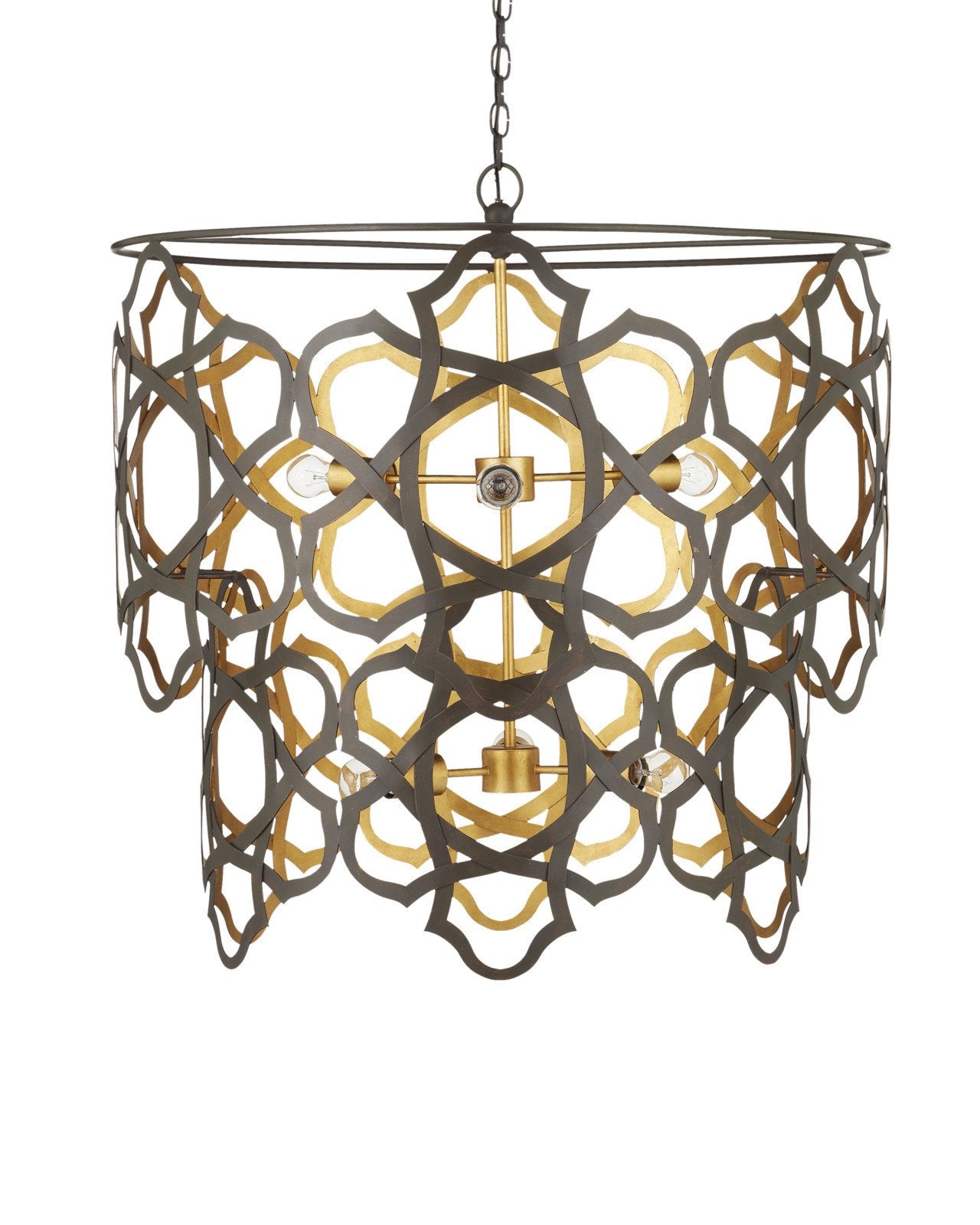 Mauresque Medium Bronze & Gold Chandelier