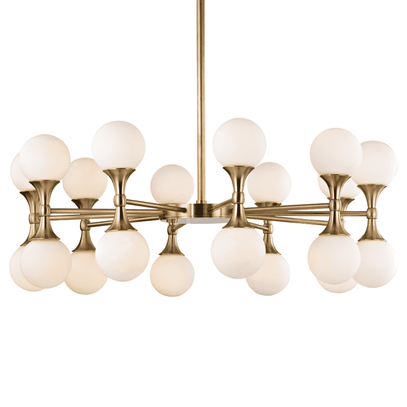 Astoria Chandelier-Hudson Valley-HVL-3320-AGB-ChandeliersAged Brass-20Lt-4-France and Son