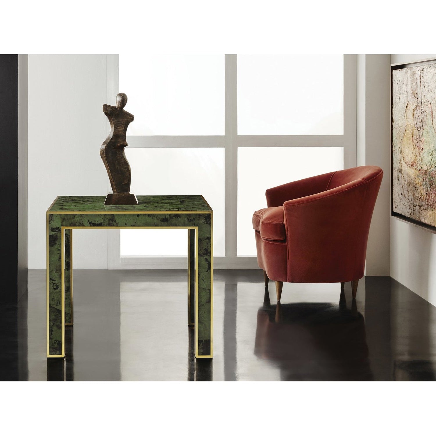 Brice End Table-Modern History-MODERN-MH1046F01-Side TablesToffee Penshell-1-France and Son