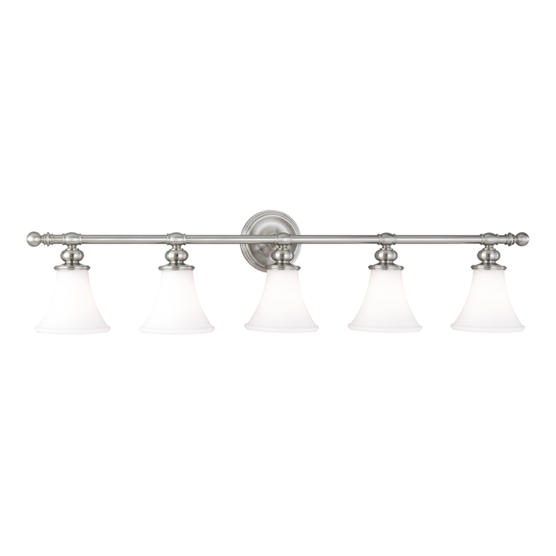 Weston 5 Light Bath Bracket-Hudson Valley-HVL-4505-SN-Bathroom LightingSatin Nickel-2-France and Son