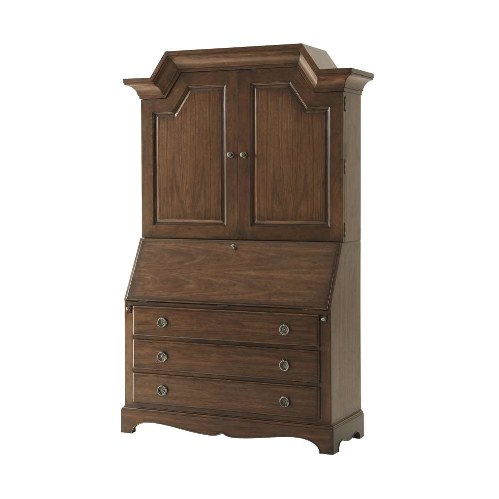 The Saint-Joseph Secretaire Bookcase-Theodore Alexander-THEO-TA65002.C147-Bookcases & Cabinets-1-France and Son