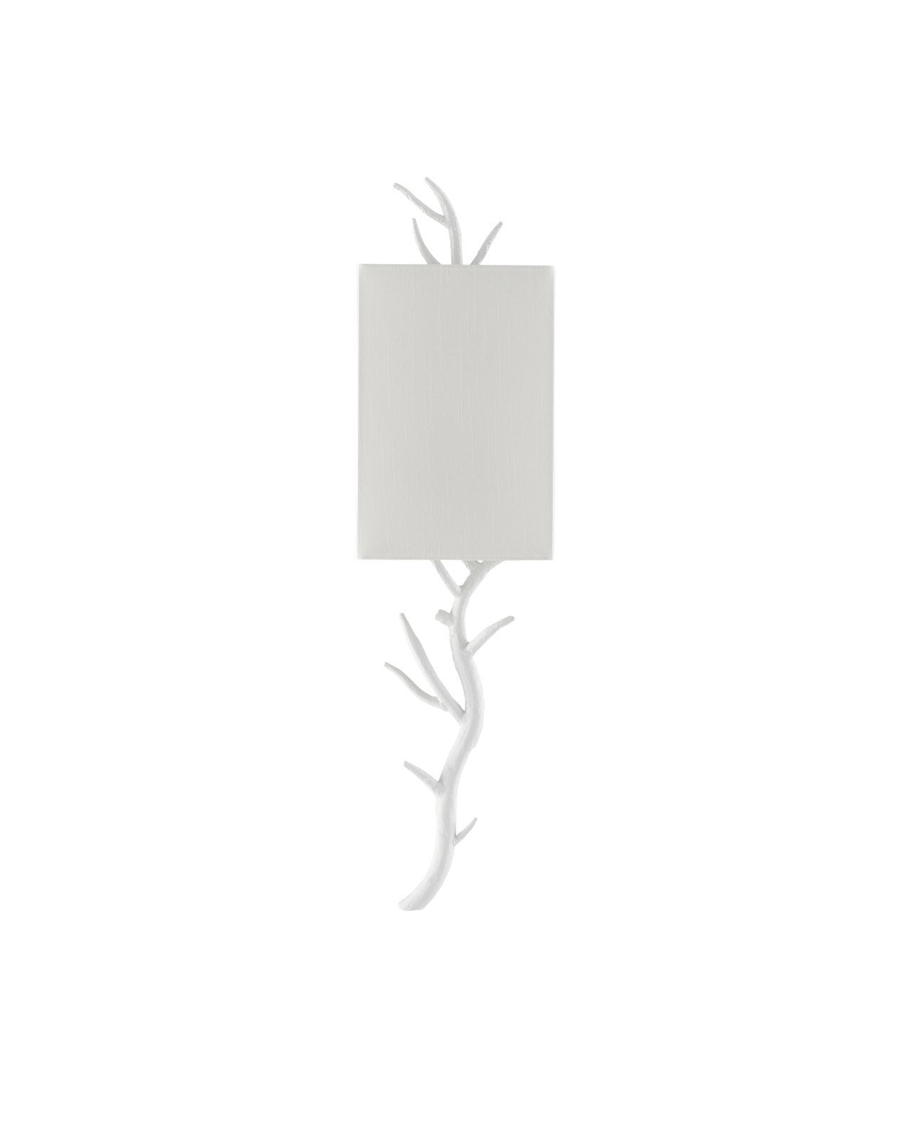 Baneberry White Wall Sconce, White Shade, Left