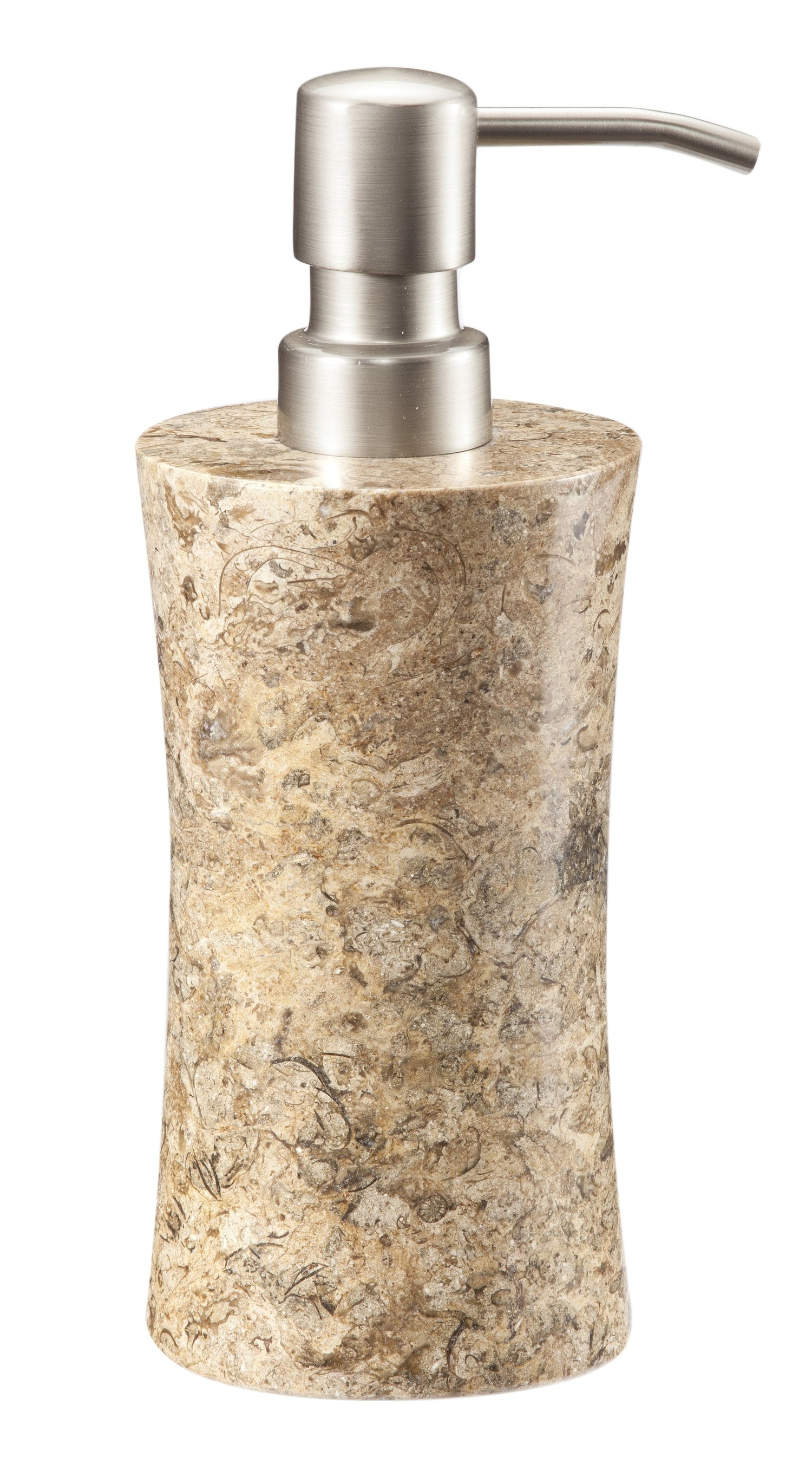 Vinca Collection Soap Dispenser-Marble Crafter-MC-BA01-1FS-Bathroom DecorFossil-4-France and Son