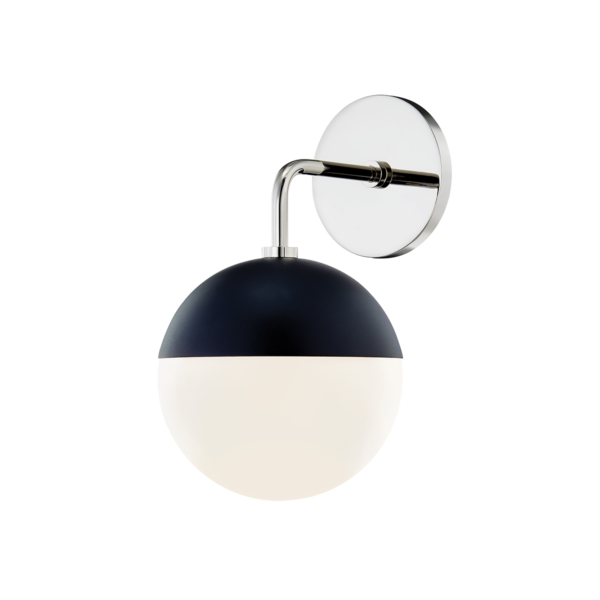 Renee 1 Light Wall Sconce-Mitzi-HVL-H344101-PN/BK-Outdoor Wall SconcesPolished Nickel / Black-2-France and Son