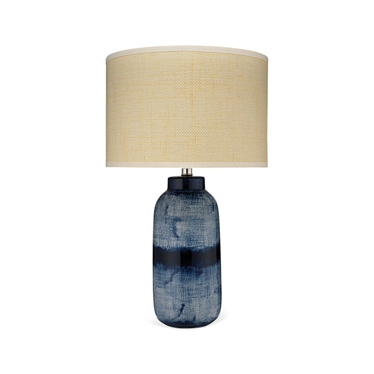 Batik Table Lamp Blue and Cream - Large-Jamie Young-JAMIEYO-9BATIKLGTLIN-Table Lamps-1-France and Son