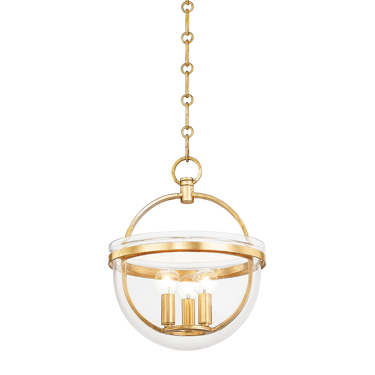 Malloy 3 Light Lantern-Hudson Valley-HVL-3315-VGL-Outdoor Post LanternsVintage Gold-2-France and Son