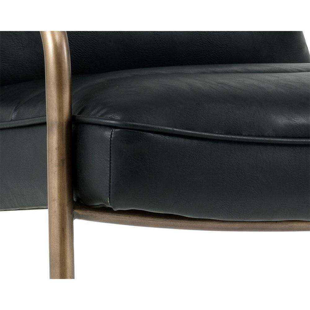 Lincoln Lounge Chair - Rustic Bronze - Vintage Black-Sunpan-SUNPAN-102583-Lounge Chairs-5-France and Son