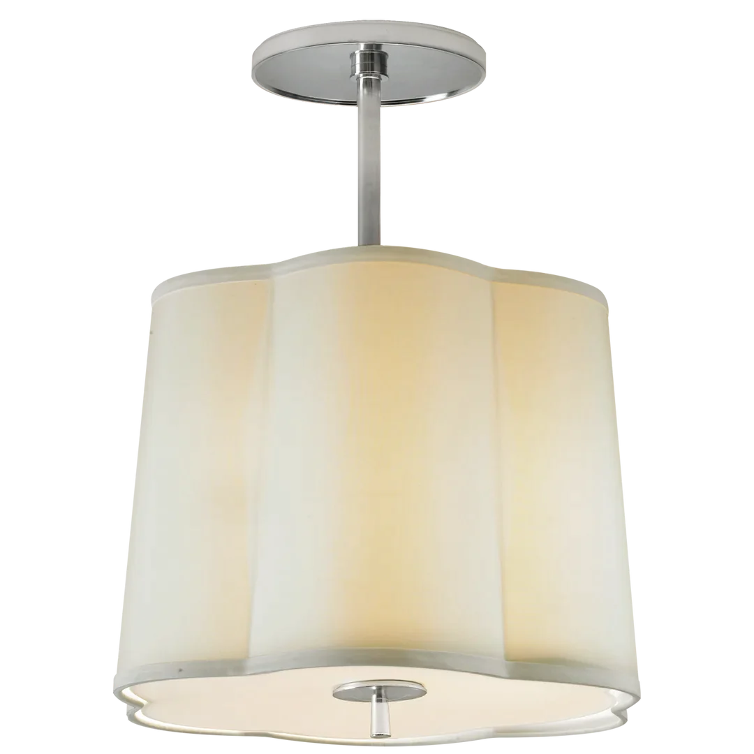 Simclop Hanging Shade-Visual Comfort-VISUAL-BBL 5016SS-S-Flush MountsSoft Silver-Silk Shade-6-France and Son
