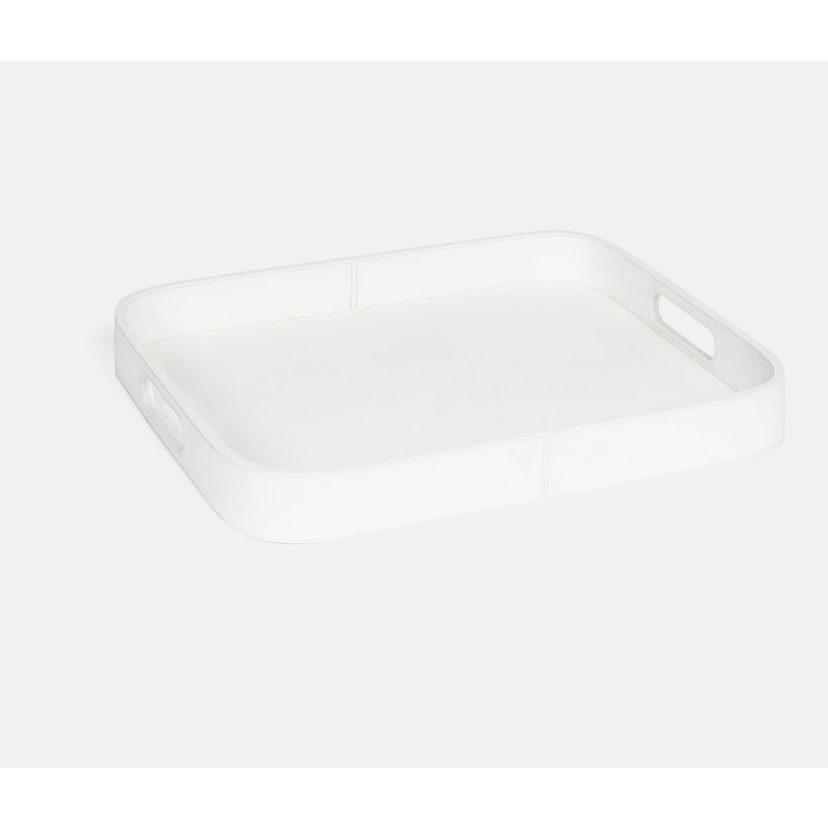 Brisbane Bright White Tray Rt Marine Leather