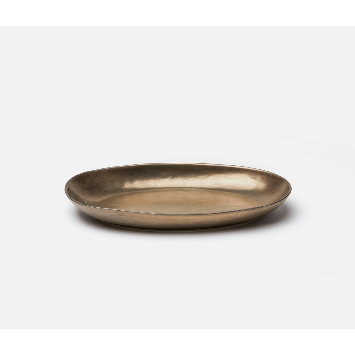 Jacqueline Antiqued Gold Small Serving Platter Pack/2