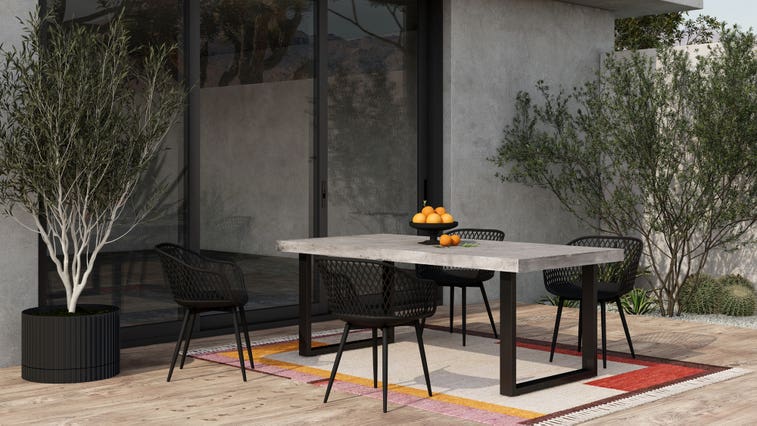 Jedrik Outdoor Dining Table-Moes-MOE-BQ-1019-25-0-Outdoor Dining TablesDark Grey-Small-3-France and Son