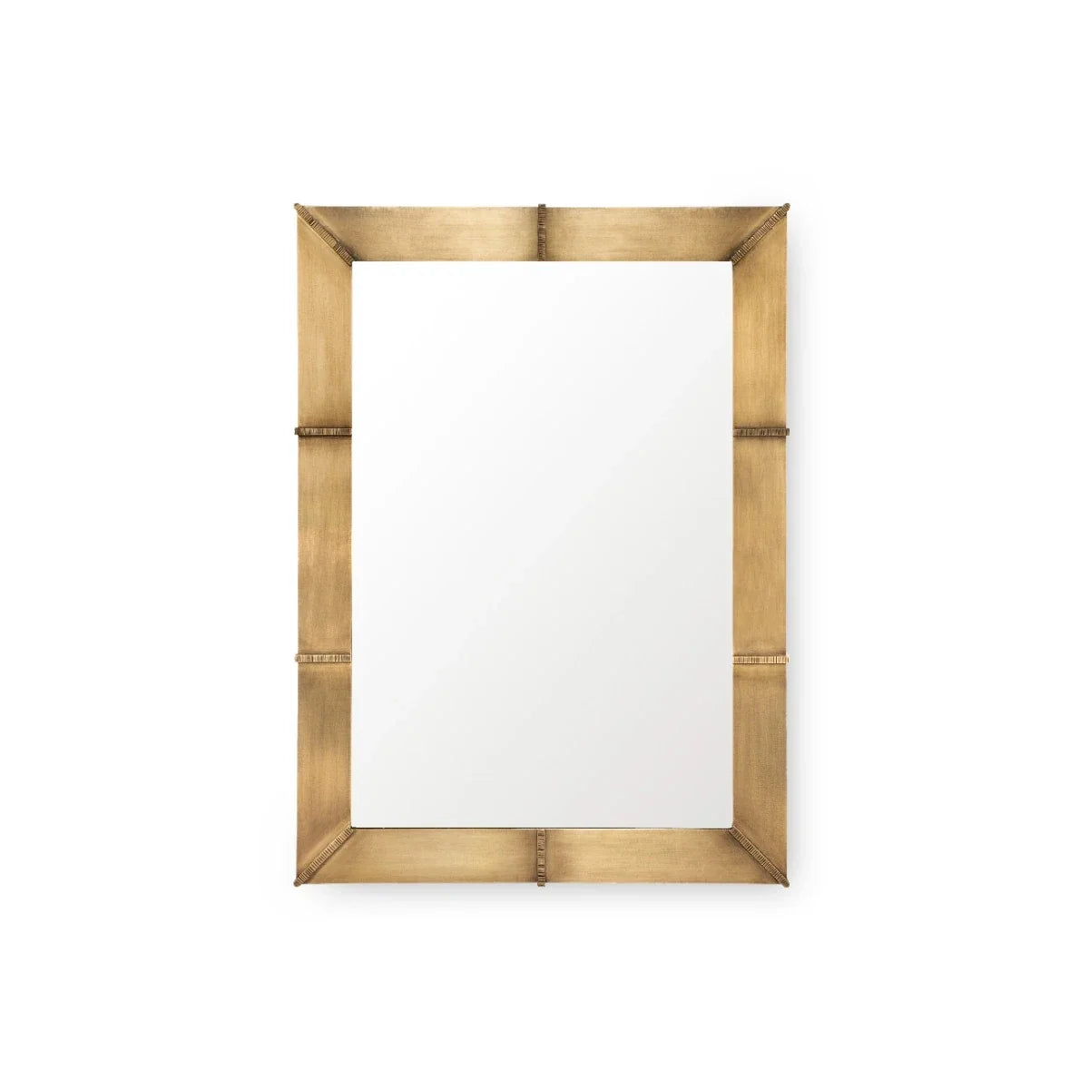 Brea Large Mirror, Antique Brass