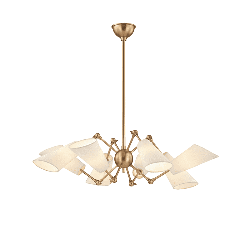 Buckingham 8 Light Chandelier-Hudson Valley-HVL-5308-AGB-ChandeliersAged Brass-1-France and Son