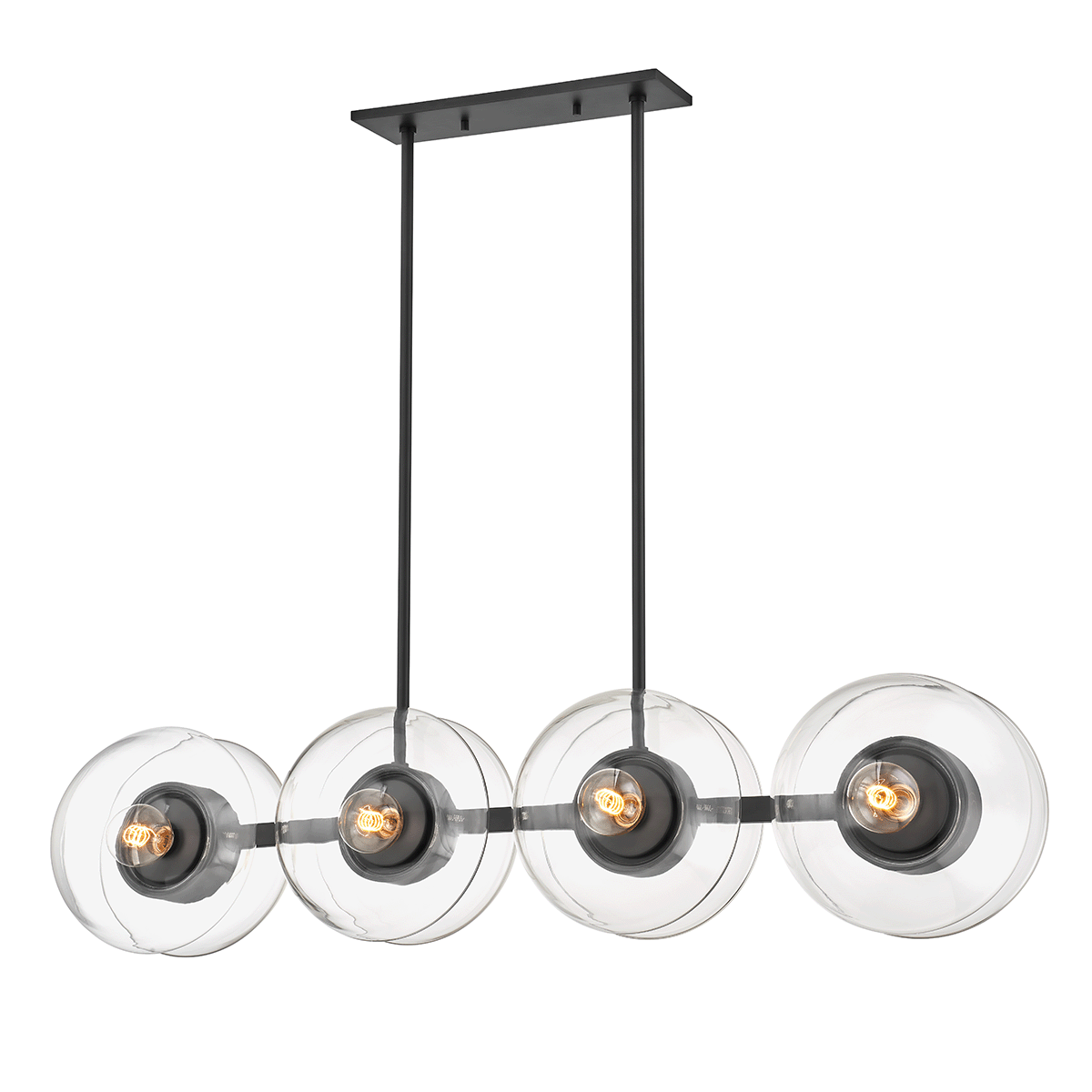 Kert 8 Light Island Light-Hudson Valley-HVL-9450-BBR-ChandeliersBlack Brass-2-France and Son