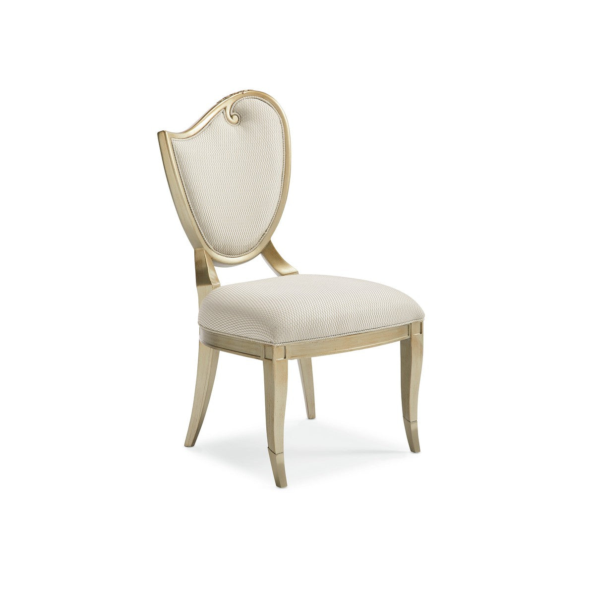 Left Side Chair  - Gold, Off White