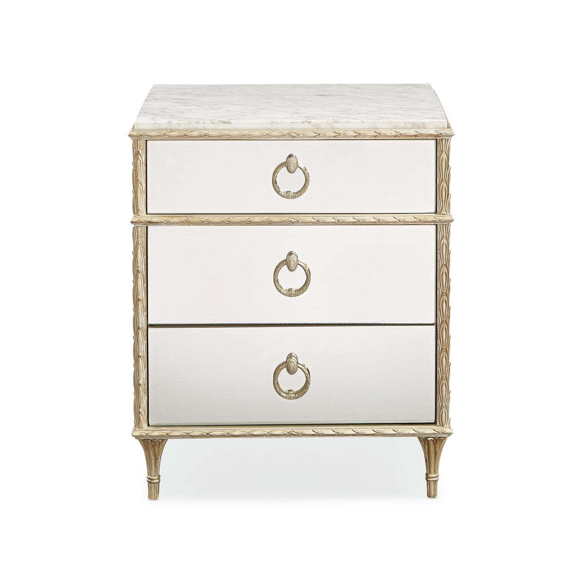 Nightstand  - Gold, White