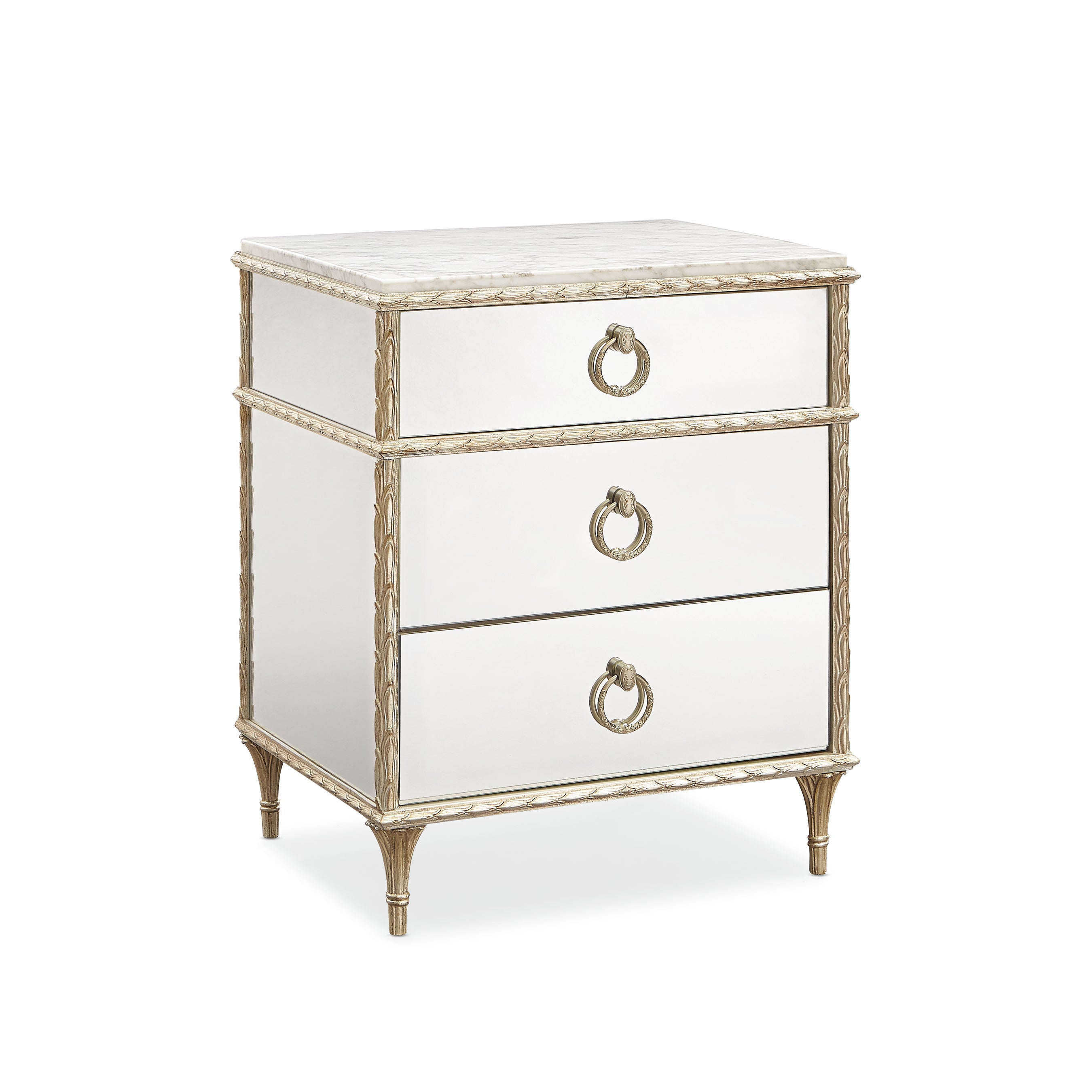 Nightstand  - Gold, White