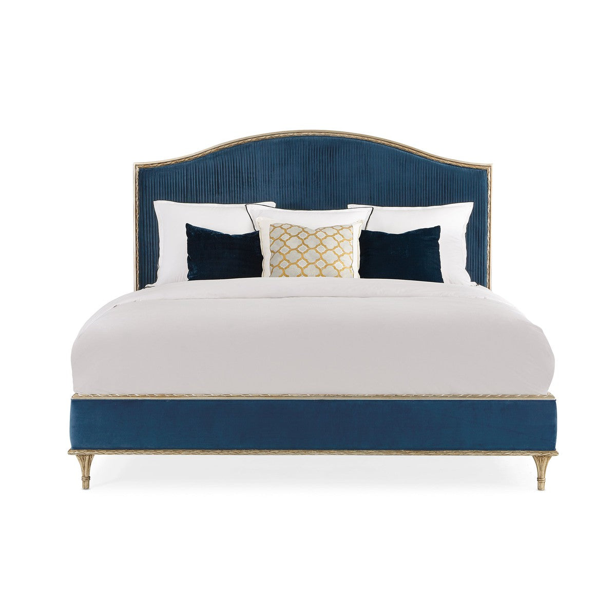 Platform Bed - King  - Gold, Blue