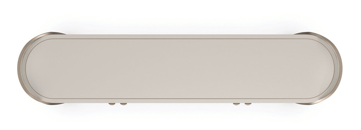 Valentina Media Console  - White, Gold