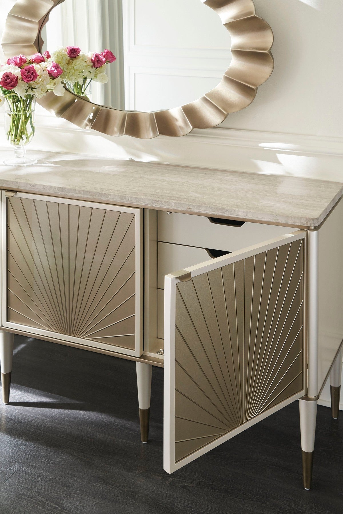 Valentina Sideboard  - White, Gold