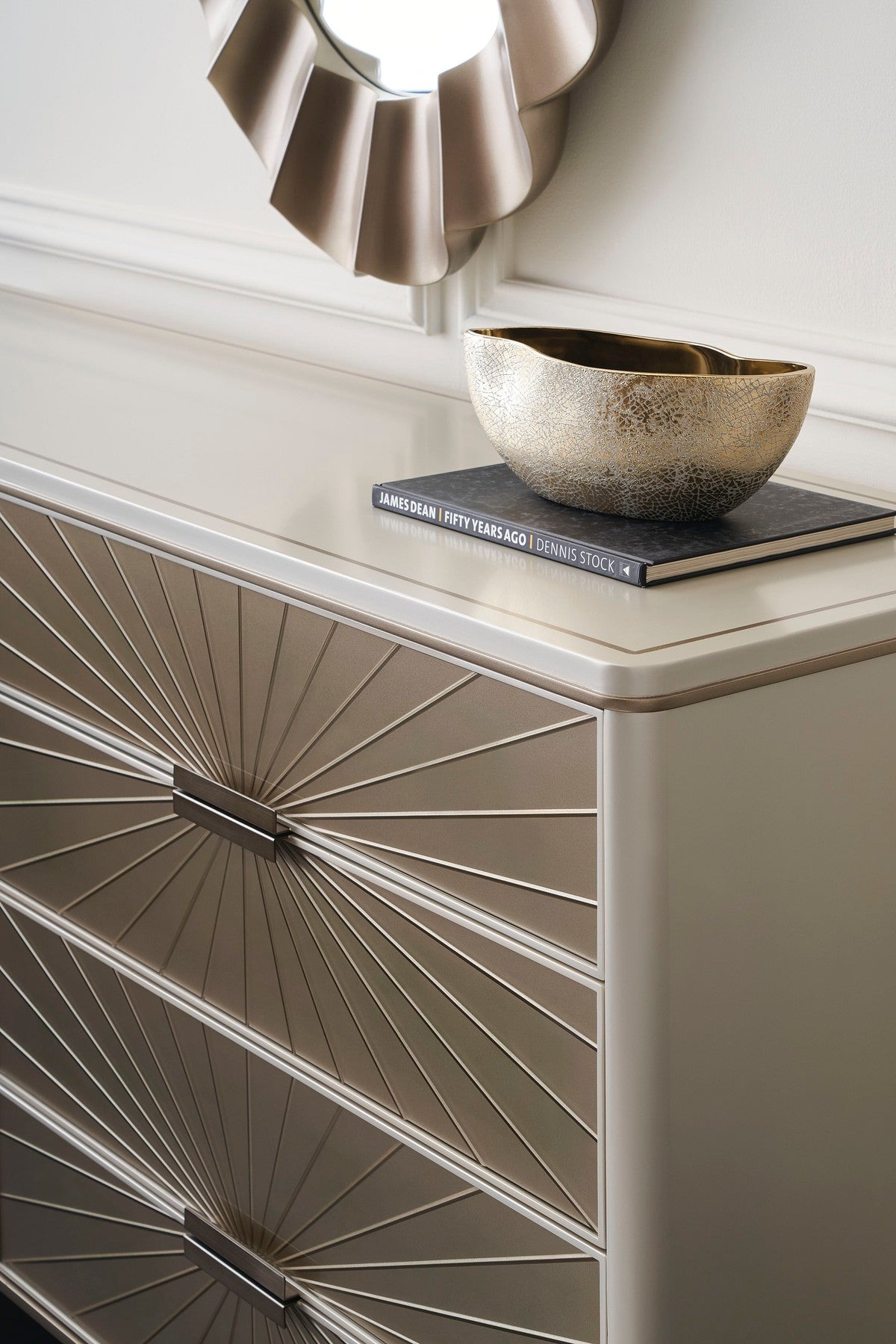 Valentina Dresser  - White, Gold, Bronze