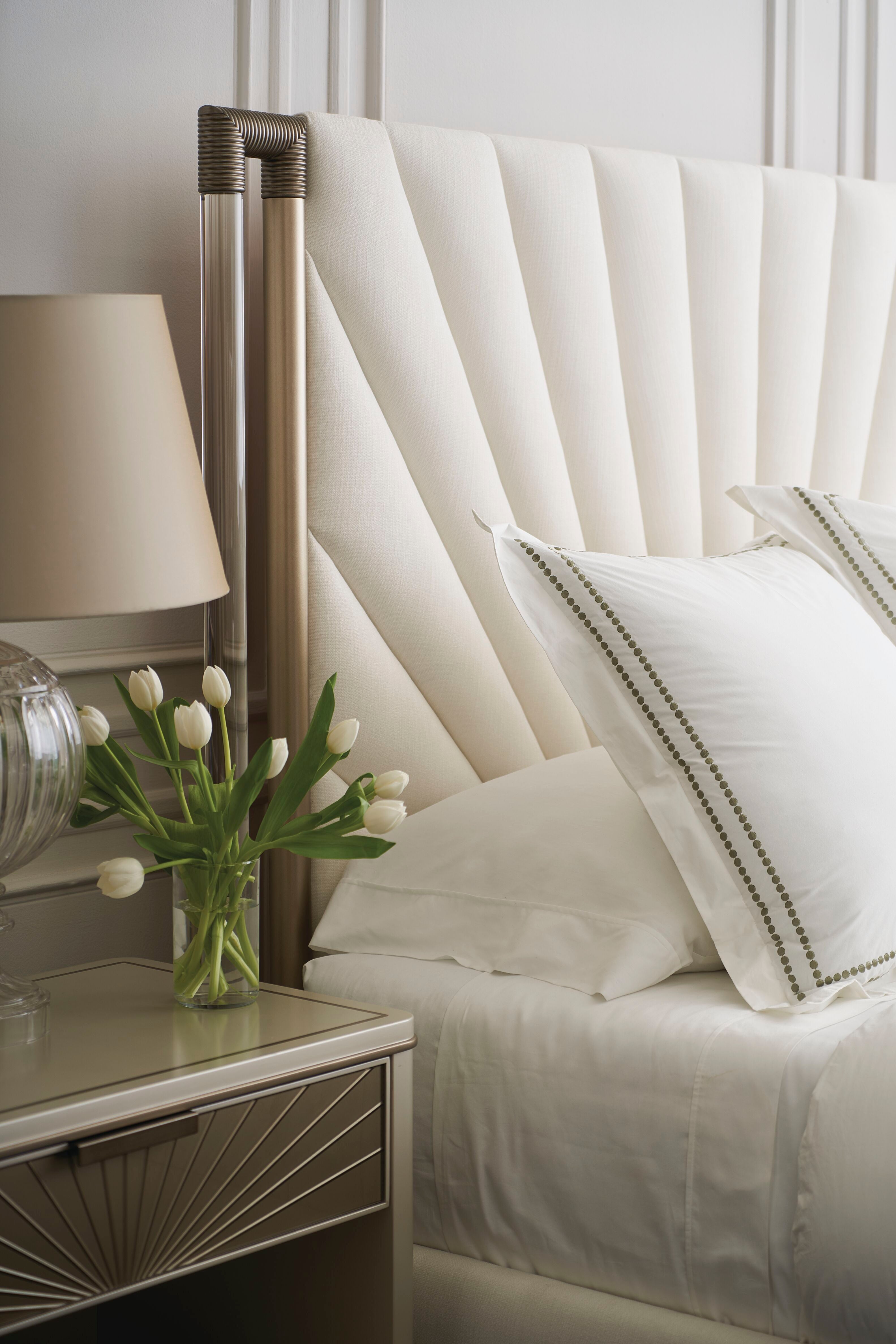 Valentina Uph King Bed  - Gold, Bronze