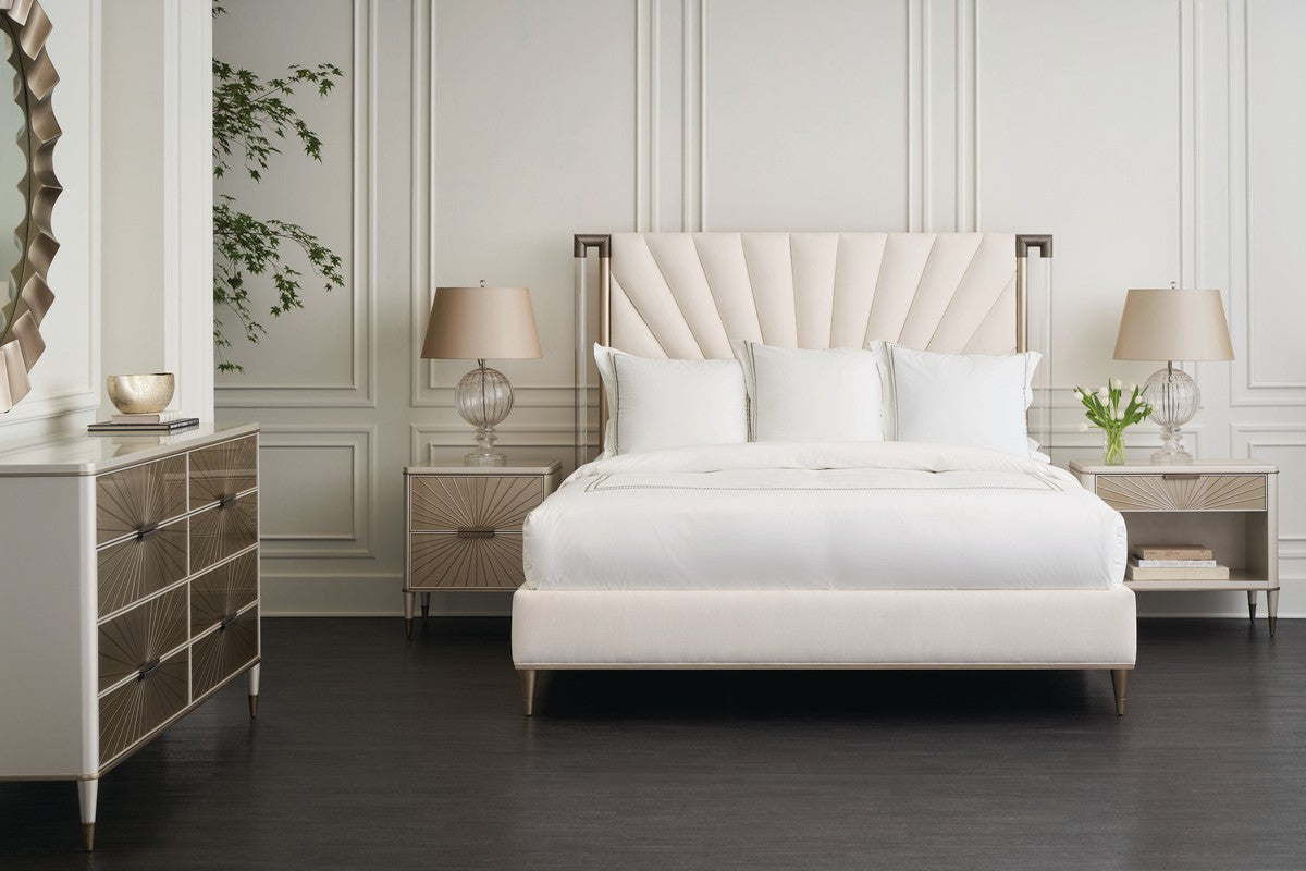 Valentina Uph King Bed  - Gold, Bronze