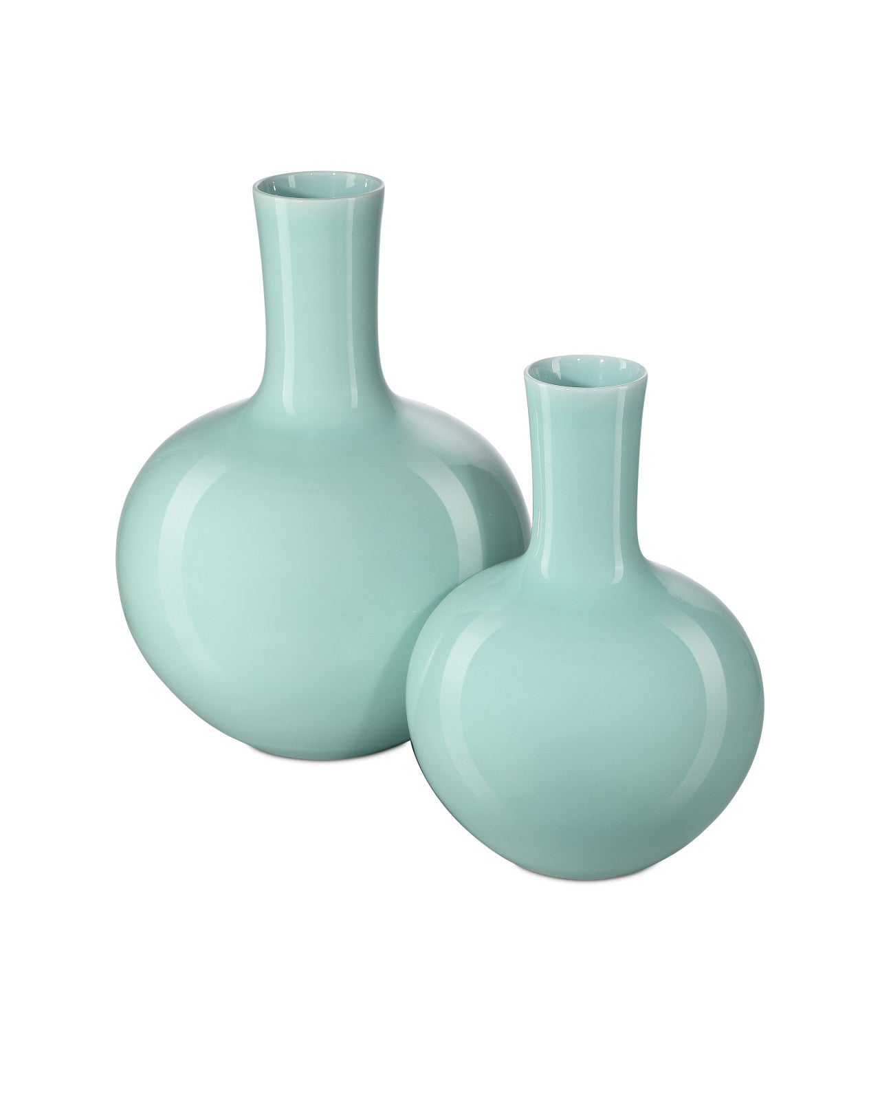 Celadon Medium Green Straight Neck Vase